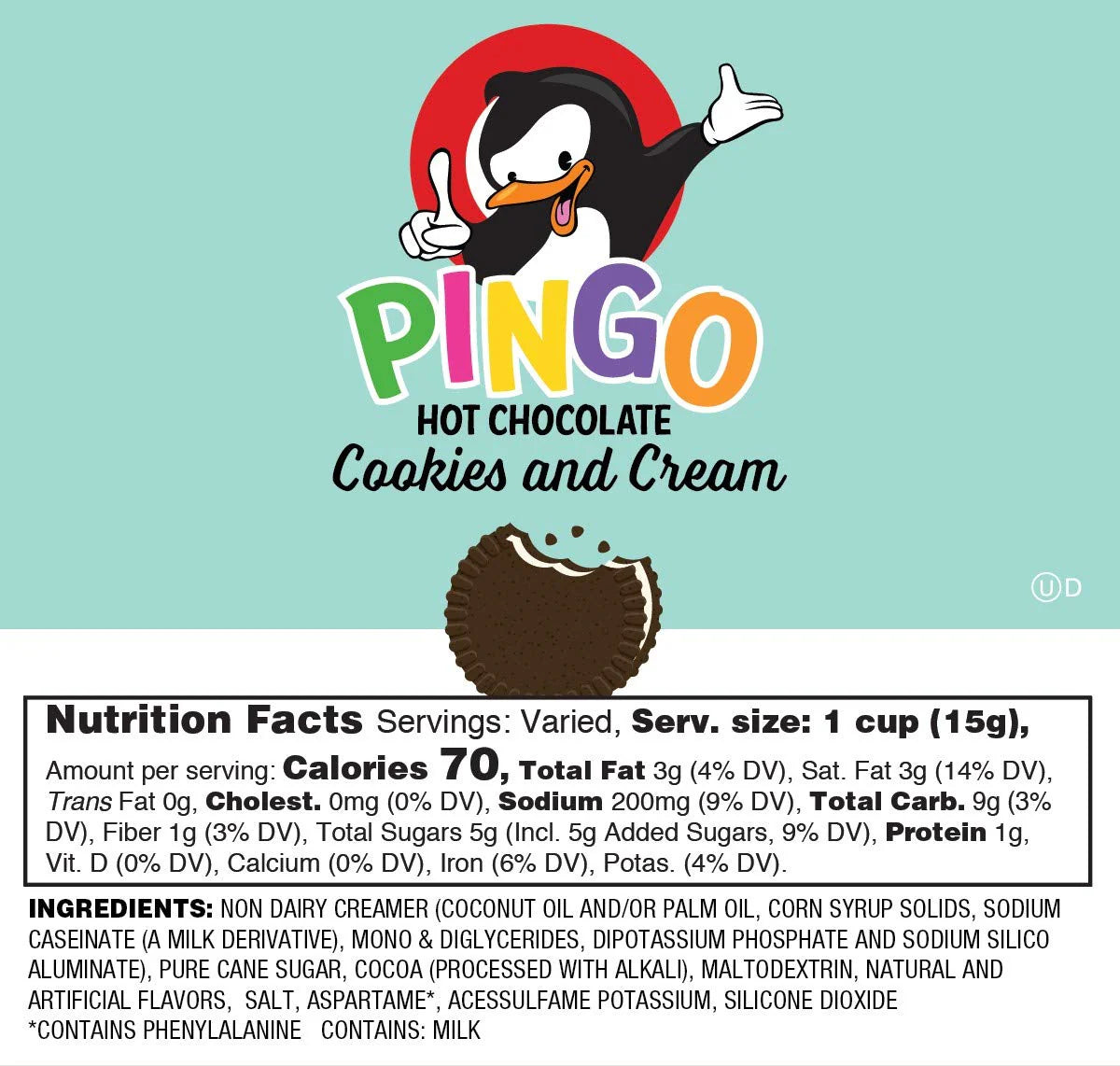Pingo Cookies & Cream Hot Chocolate 40 Pack