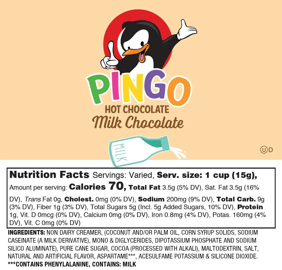 Pingo Milk Chocolate Hot Chocolate 40 Pack