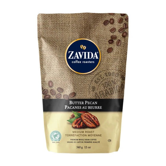 Zavida Whole Bean Butter Pecan 12oz Flavored Coffee