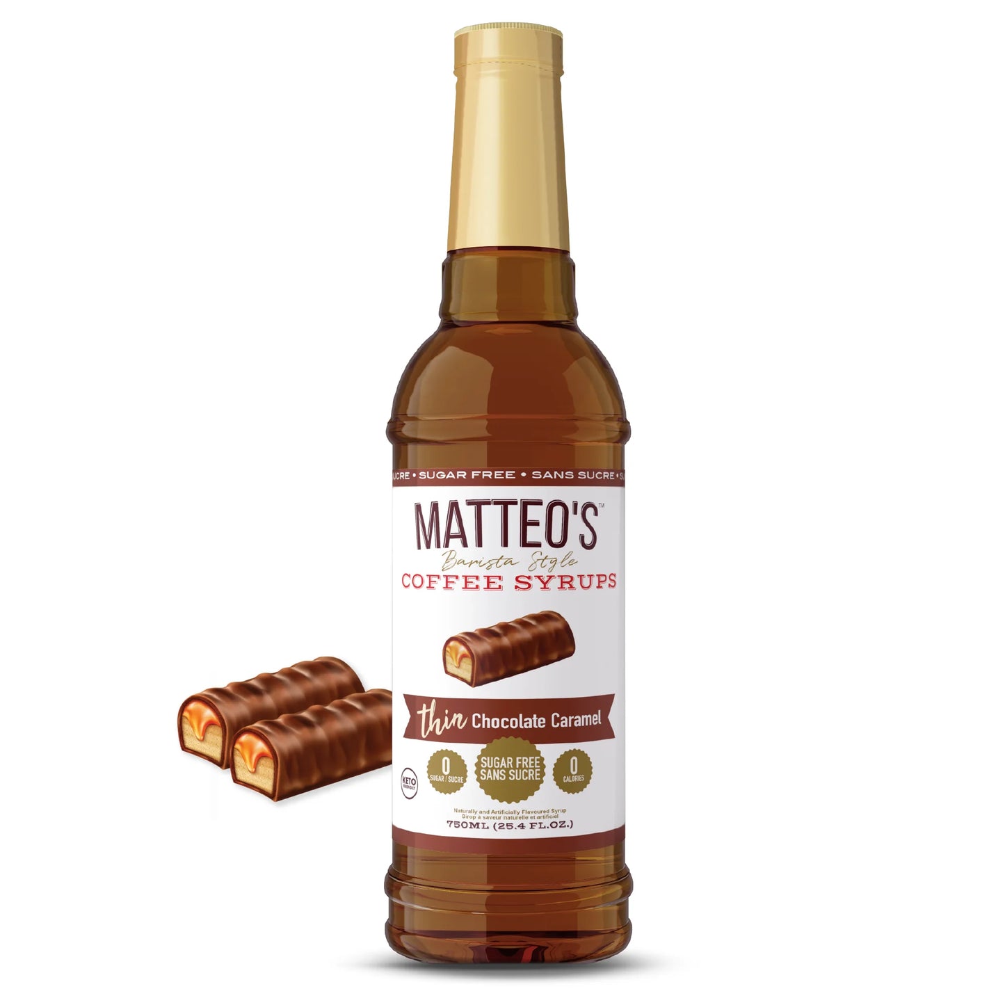 Matteo's Chocolate Caramel Sugar Free Syrup 750ml