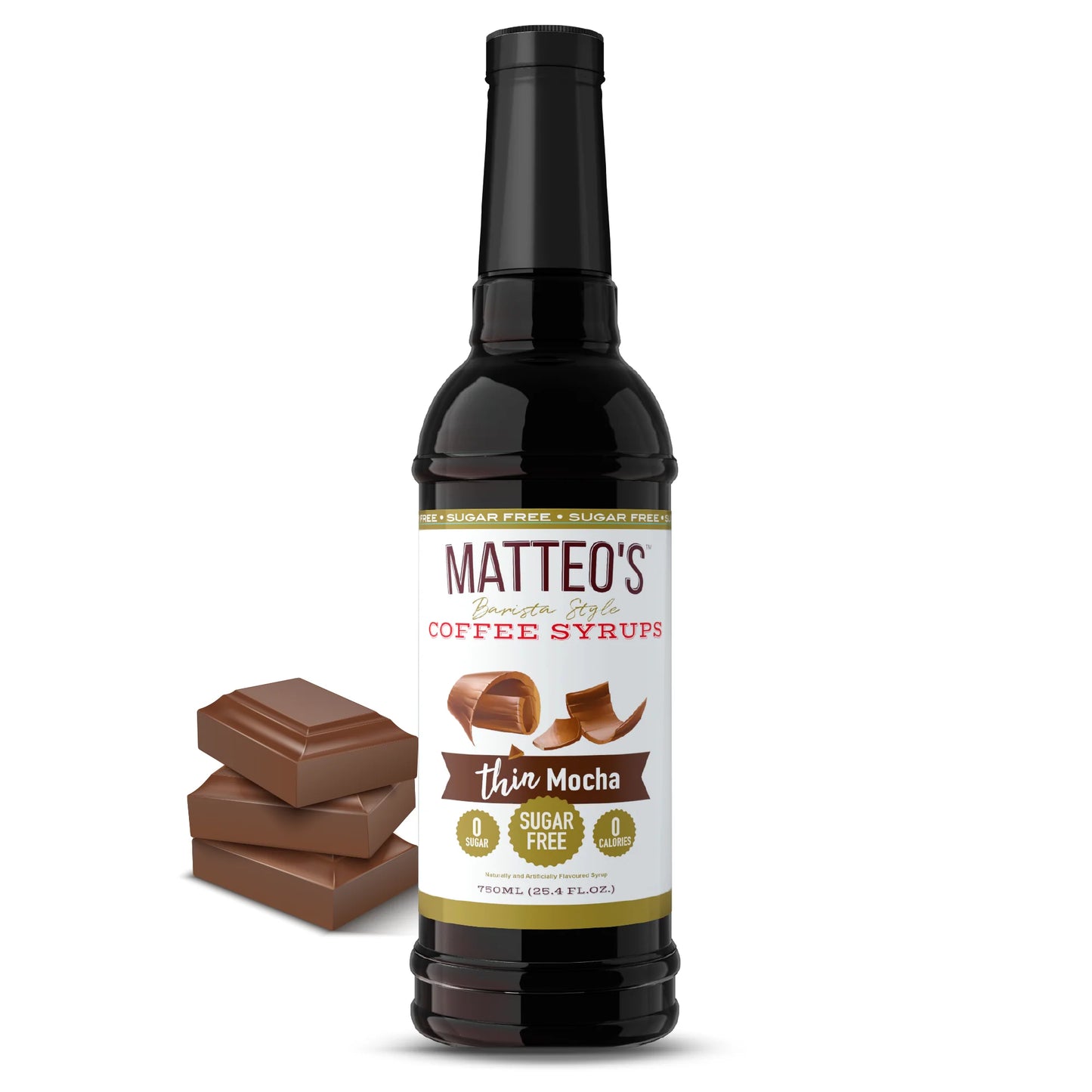 Matteo's Mocha Sugar Free Syrup 750ml