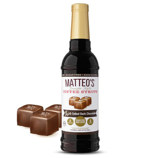 Matteo's Salted Dark Chocolate Sugar Free Syrup 750ml