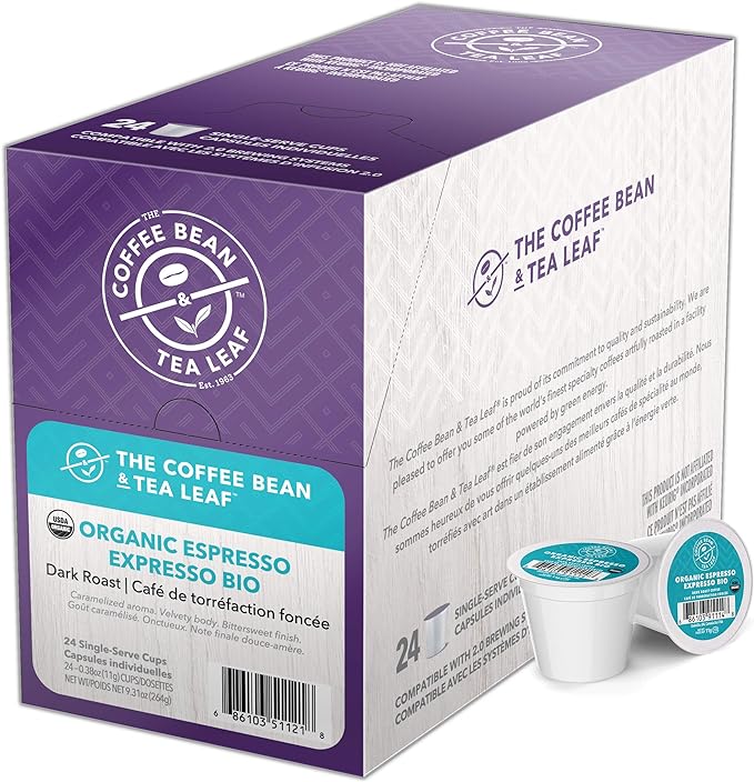 Coffee Bean & Tea Leaf Organic Espresso 24 Pack