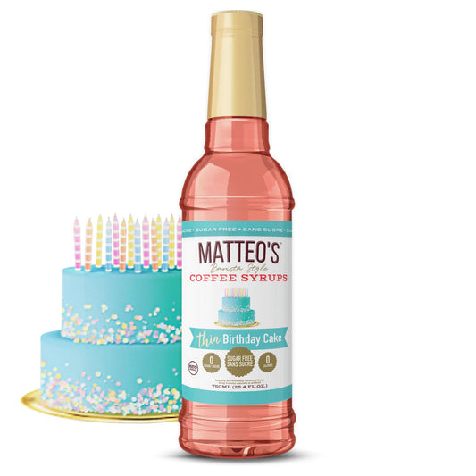 Matteo's Birthday Cake Sugar Free Syrup 750ml