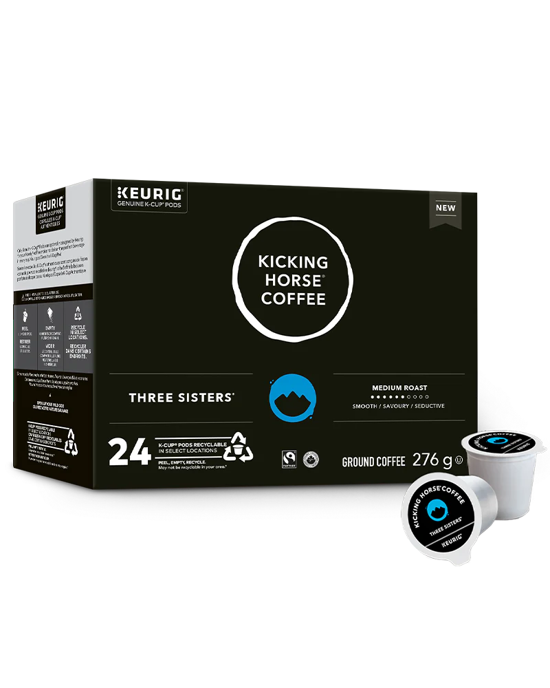 Kicking Horse Three Sisters, Medium Roast, K-Cup Coffee Pods, 24 Count
