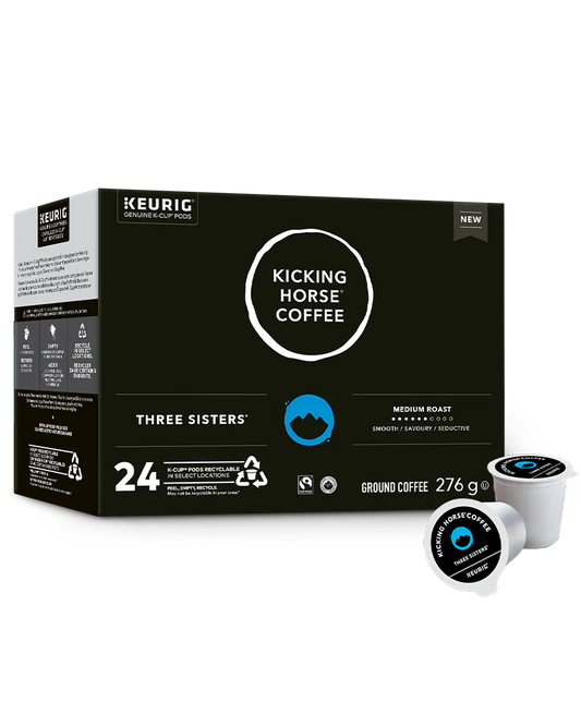 Kicking Horse Three Sisters, Medium Roast, K-Cup Coffee Pods, 24 Count