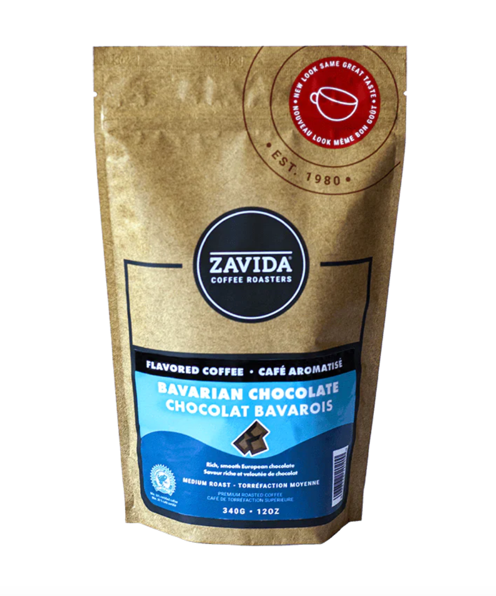 Zavida Whole Bean Bavarian Chocolate 12oz Flavored Coffee