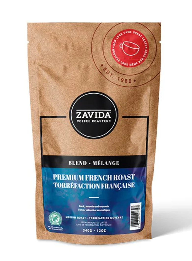 Zavida Whole Bean Premium French Roast 12oz Flavored Coffee