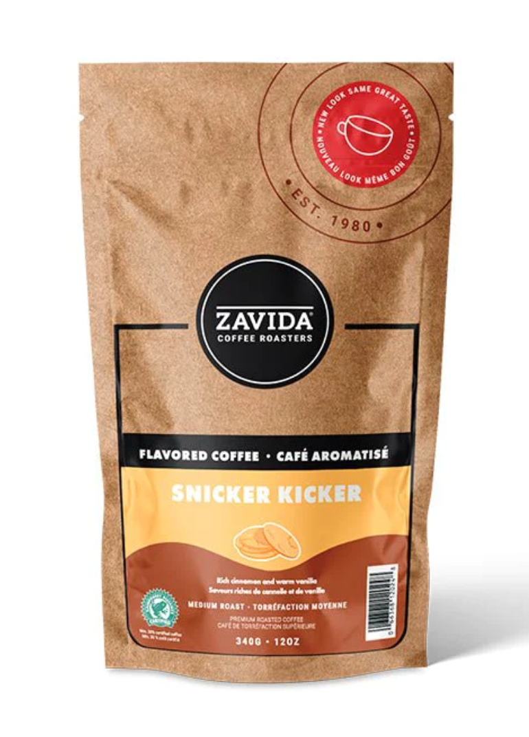 Zavida Whole Bean Snicker Kicker 12oz Flavored Coffee