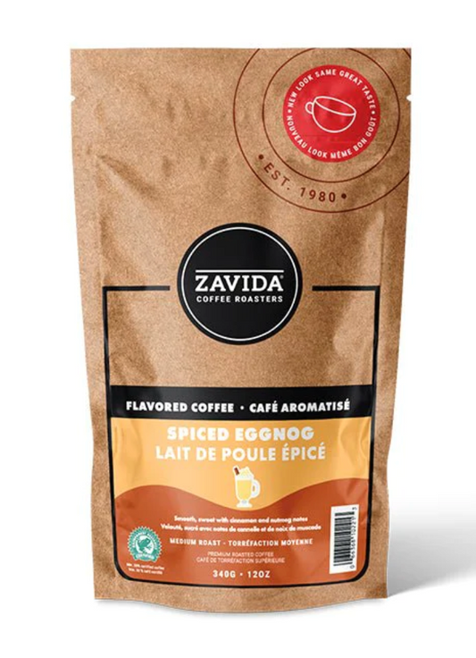 Zavida Whole Bean Spiced Eggnog 12oz Flavored Coffee