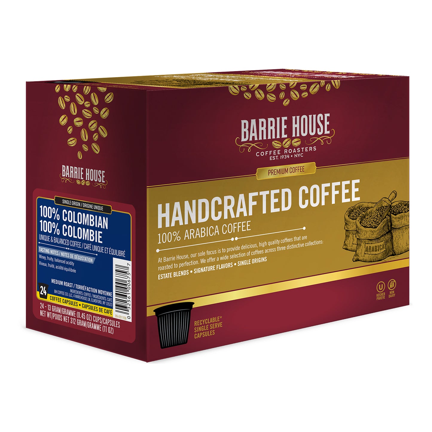 Barrie House 100% Colombian (Specialty Colombian Huila) 24 Pack