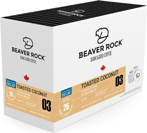 Beaver Rock Toasted Coconut Decaf 25 Pack