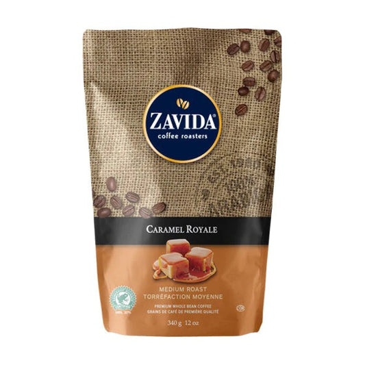 Zavida Whole Bean Caramel Royale 12oz Flavored Coffee