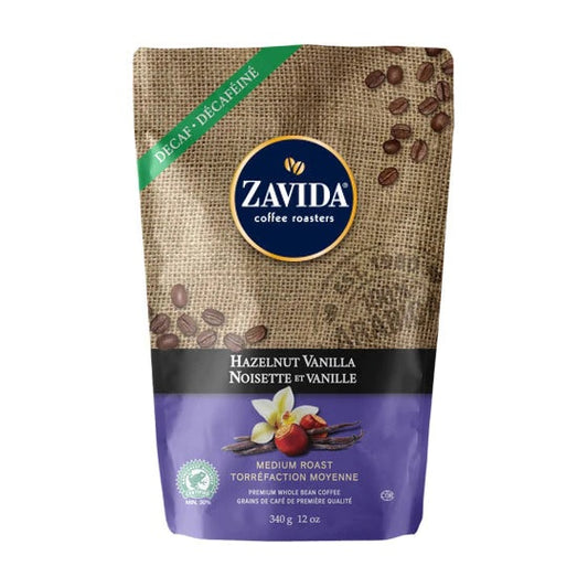 Zavida Whole Bean Decaf Hazelnut Vanilla 12oz Coffee