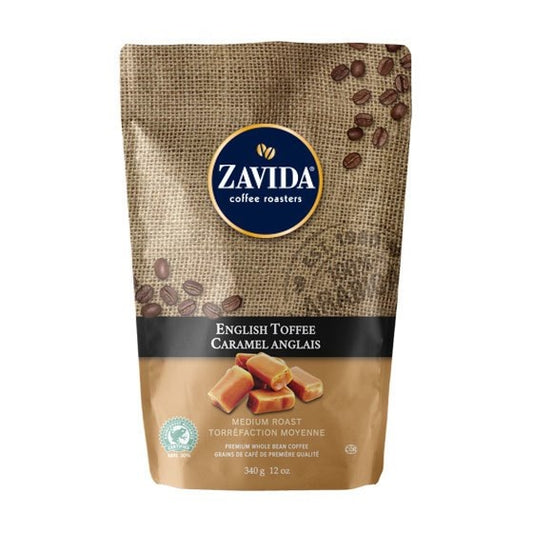 Zavida Whole Bean English Toffee 12oz Flavored Coffee