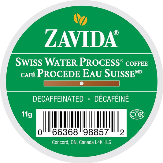 Zavida Decaf Colombian Swiss Water Process Coffee 24 Pack